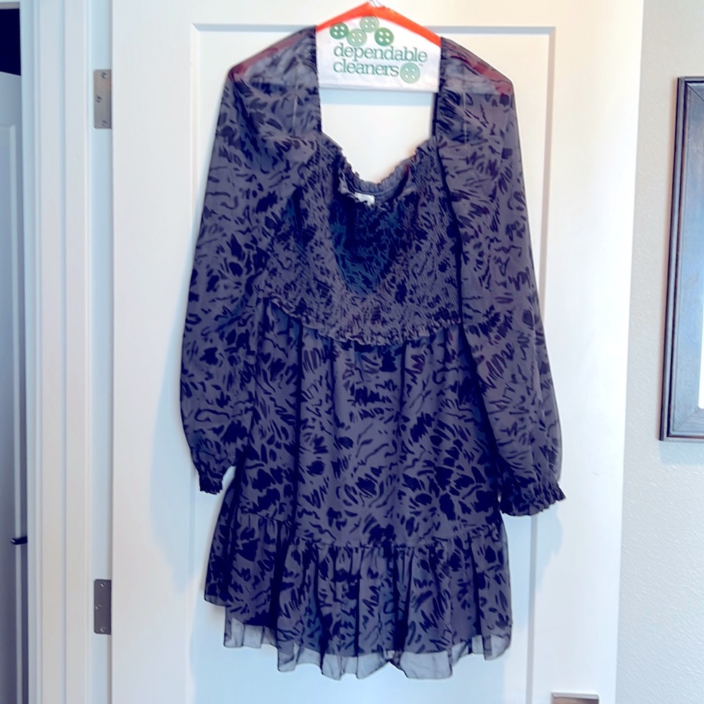 Wilfred gray & black mini dress Sz 1X